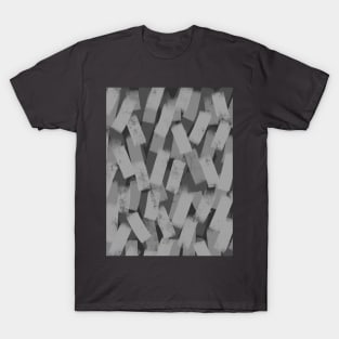 Grey Smudge Brush Strokes T-Shirt